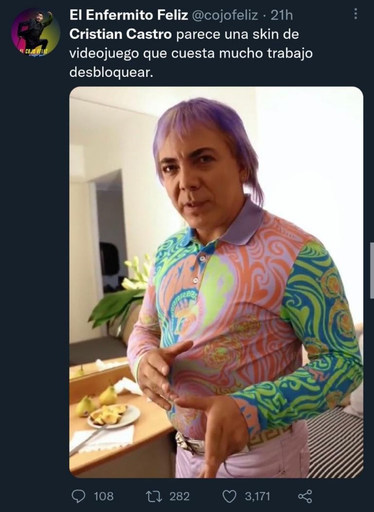 Memes de Cristian Castro. Fuente: Captura de Twitter.