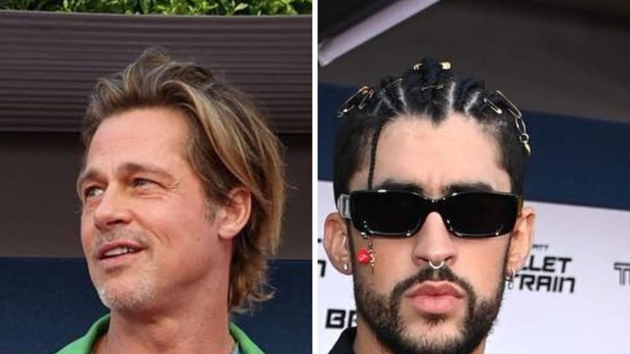 Así fue el encuentro de Brad Pitt y Bad Bunny en la alfombra roja La