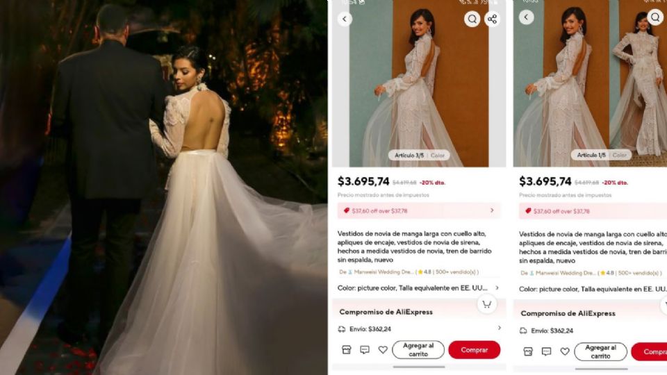 Vestido de Ángela Aguilar se encuentra en venta en AliExpress